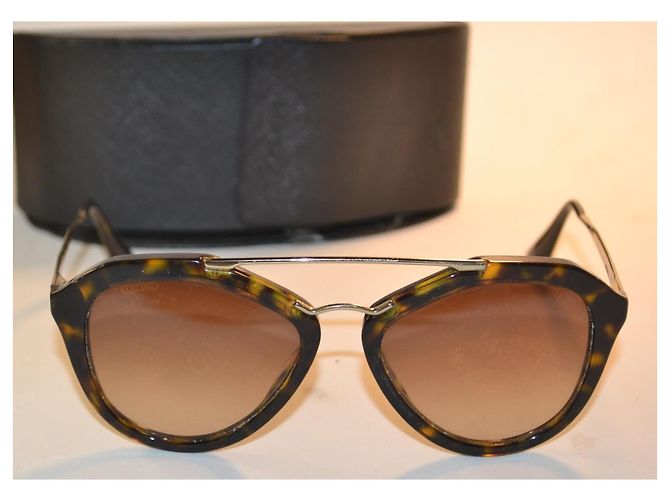 Prada SPR 12Q Sonnenbrille aus Schildpatt-Acetat Braun - Ansicht 2