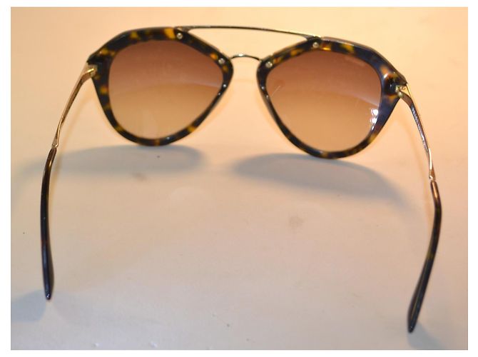 Prada SPR 12Q Sonnenbrille aus Schildpatt-Acetat Braun - Ansicht 5