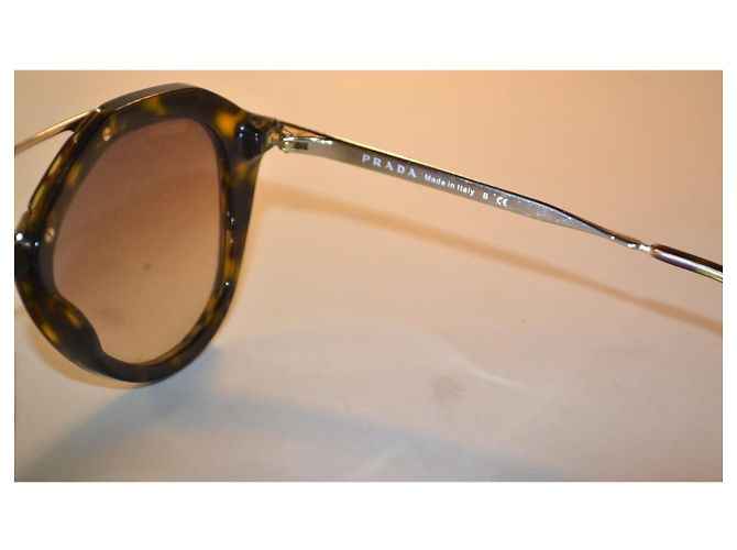 Prada SPR 12Q Sonnenbrille aus Schildpatt-Acetat Braun - Ansicht 7