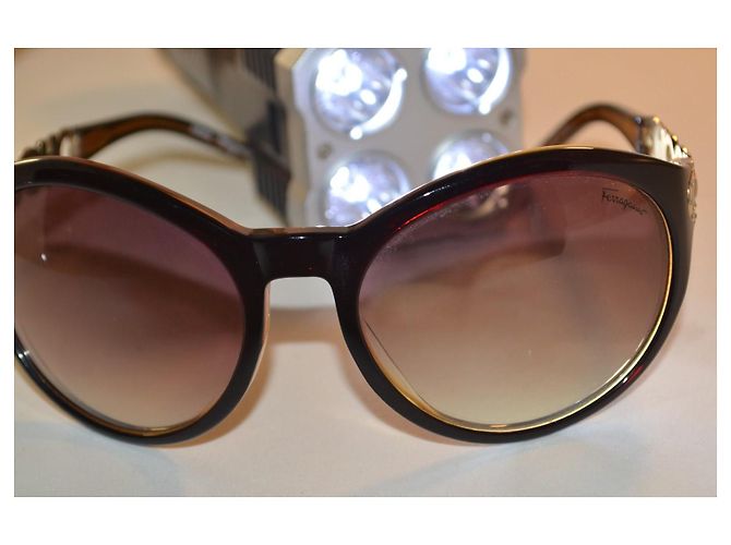 Occhiali da sole Salvatore Ferragamo FE2107 Marrone Nero - vista 10