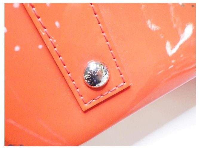 Louis Vuitton Alma BB Monogram Vernis Righe Arancioni Arancione - vista 3