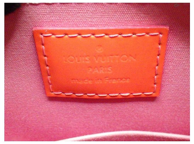 Louis Vuitton Alma BB Monogram Vernis Righe Arancioni Arancione - vista 5