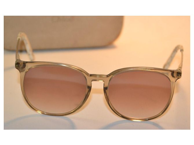 Gafas de sol Chloé montura redonda Blanco Beige - vista 2