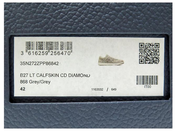 NEUE DIOR B27 UPTOWN LOW SNEAKERS DIAMOND GREY 3SN272ZPP 42 Grau - Ansicht 14