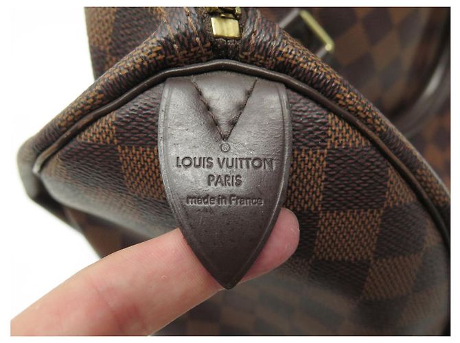 BORSA A MANO LOUIS VUITTON SPEEDY 35 TOILE DAMIER EBENE N40591 BROWN Marrone - vista 16