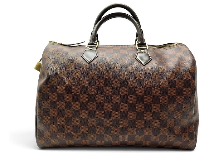 BORSA A MANO LOUIS VUITTON SPEEDY 35 TOILE DAMIER EBENE N40591 BROWN Marrone - vista 2