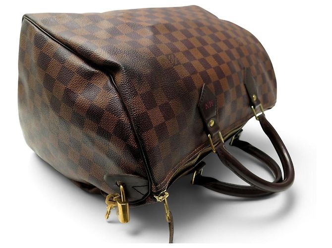 BORSA A MANO LOUIS VUITTON SPEEDY 35 TOILE DAMIER EBENE N40591 BROWN Marrone - vista 4