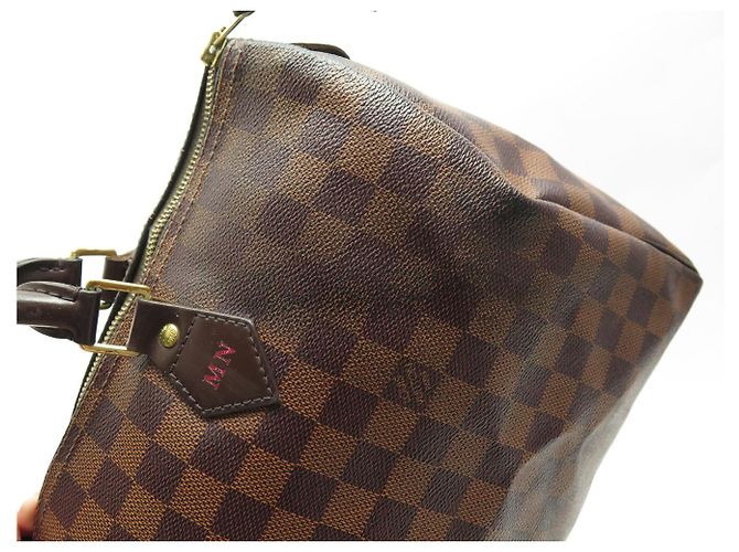BORSA A MANO LOUIS VUITTON SPEEDY 35 TOILE DAMIER EBENE N40591 BROWN Marrone - vista 5