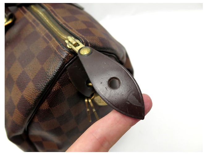 BORSA A MANO LOUIS VUITTON SPEEDY 35 TOILE DAMIER EBENE N40591 BROWN Marrone - vista 8