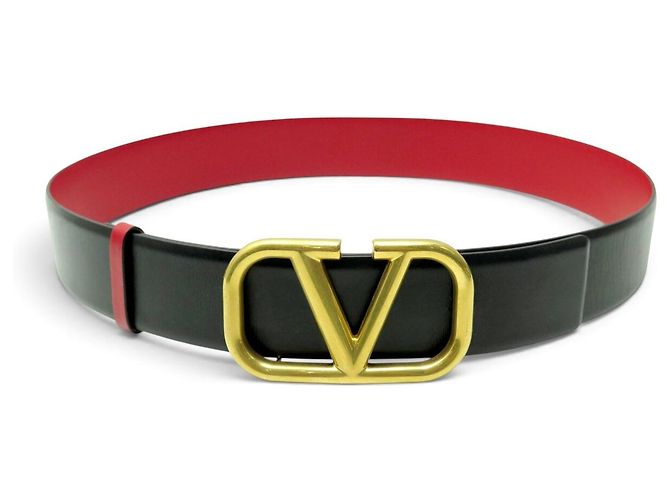 VALENTINO VLOGO SIGNATURE T85 WENDIGURT AUS ROTEM & SCHWARZEM LEDER - Ansicht 2