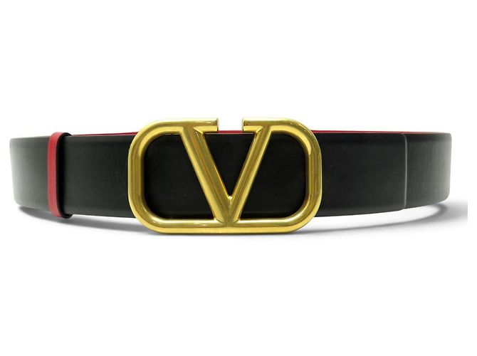 VALENTINO VLOGO SIGNATURE T85 WENDIGURT AUS ROTEM & SCHWARZEM LEDER - Ansicht 3