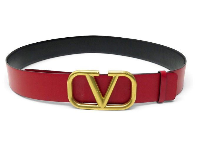 VALENTINO VLOGO SIGNATURE T85 WENDIGURT AUS ROTEM & SCHWARZEM LEDER - Ansicht 6