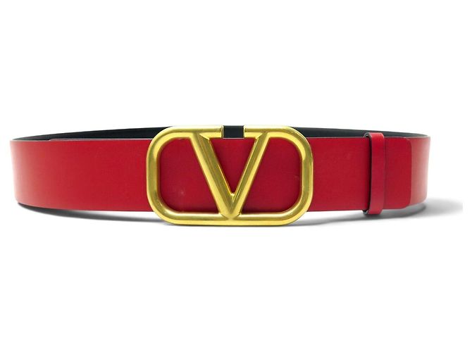 VALENTINO VLOGO SIGNATURE T85 WENDIGURT AUS ROTEM & SCHWARZEM LEDER - Ansicht 7