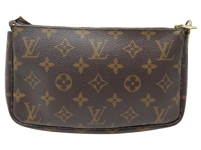 VINTAGE LOUIS VUITTON POCHETTE ACCESSOIRES NM M40712 MONOGRAM HANDTASCHE Braun - Ansicht 2