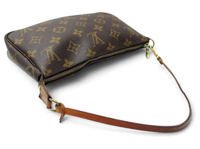 VINTAGE LOUIS VUITTON POCHETTE ACCESSOIRES NM M40712 MONOGRAM HANDTASCHE Braun - Ansicht 4