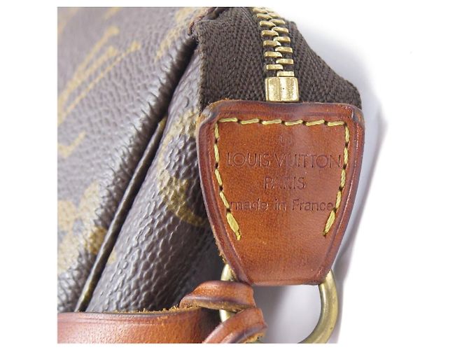VINTAGE LOUIS VUITTON POCHETTE ACCESSOIRES NM M40712 MONOGRAM HANDTASCHE Braun - Ansicht 5