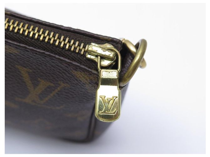 VINTAGE LOUIS VUITTON POCHETTE ACCESSOIRES NM M40712 MONOGRAM HANDTASCHE Braun - Ansicht 6