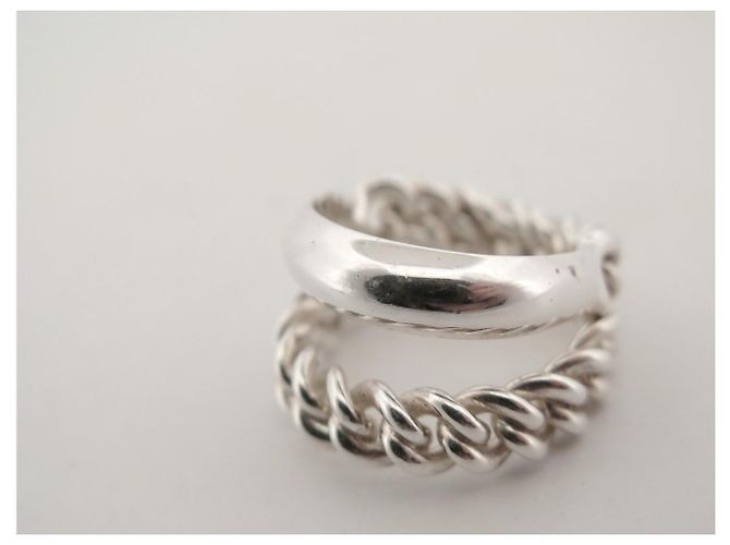 Hermès ANELLO HERMES SELLIER INFLEXIBLE MM H125630B T55 IN ARGENTO 10.8G SILVER RING - vista 12