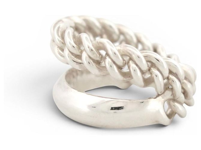 Hermès ANELLO HERMES SELLIER INFLEXIBLE MM H125630B T55 IN ARGENTO 10.8G SILVER RING - vista 3