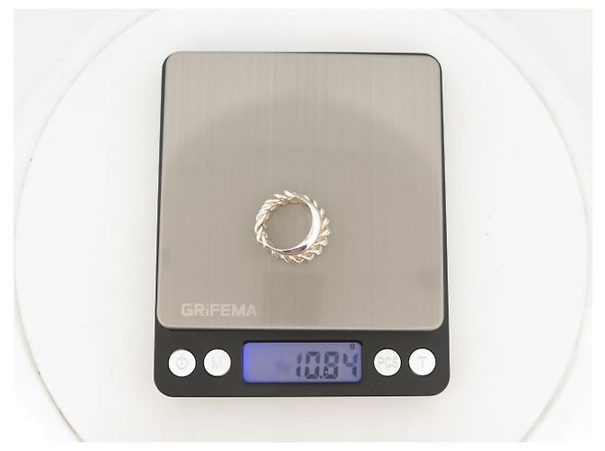 Hermès ANELLO HERMES SELLIER INFLEXIBLE MM H125630B T55 IN ARGENTO 10.8G SILVER RING - vista 8