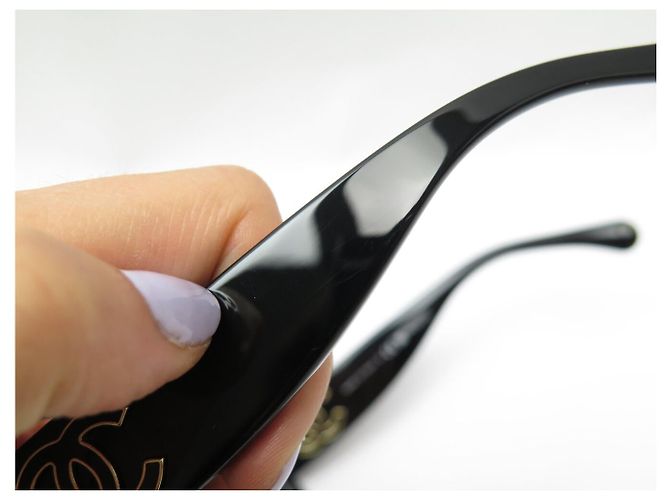 NEUE CHANEL ECKIGE SONNENBRILLE 5541 CC LOGO SCHWARZ BLACK SUNGLASSES - Ansicht 11