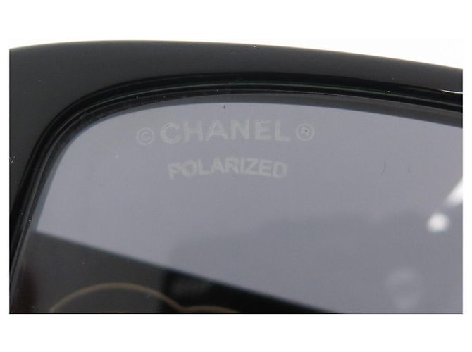 NEUE CHANEL ECKIGE SONNENBRILLE 5541 CC LOGO SCHWARZ BLACK SUNGLASSES - Ansicht 6