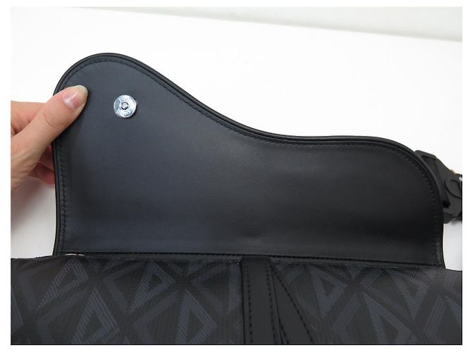 Christian Dior BORSA A MANO DIOR SADDLE NUOVA 1ADPO093CDP-H43E IN TOILE DIAMONDS E PELLE Nero - vista 10
