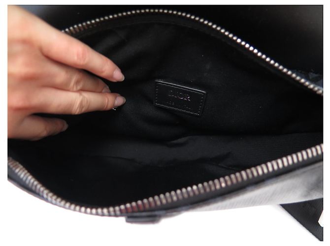 Christian Dior BORSA A MANO DIOR SADDLE NUOVA 1ADPO093CDP-H43E IN TOILE DIAMONDS E PELLE Nero - vista 12