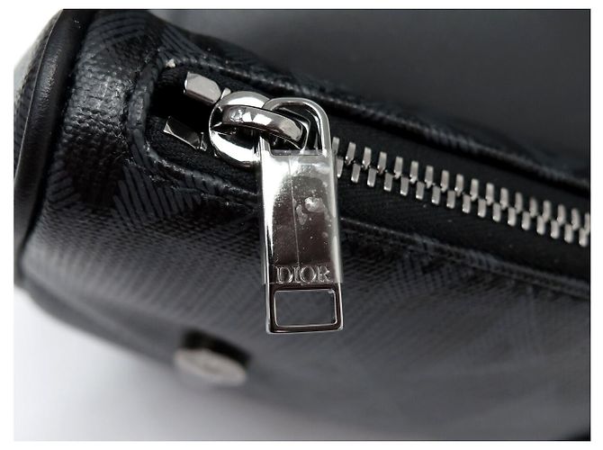 Christian Dior BORSA A MANO DIOR SADDLE NUOVA 1ADPO093CDP-H43E IN TOILE DIAMONDS E PELLE Nero - vista 15