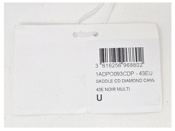 Christian Dior BORSA A MANO DIOR SADDLE NUOVA 1ADPO093CDP-H43E IN TOILE DIAMONDS E PELLE Nero - vista 9