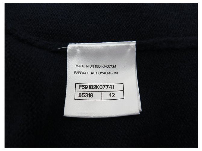CHANEL CARDIGAN STRICKJACKE ANKERKNÖPFE CAMBON P59182K07741 L 42 AUS KASHMIR Marineblau - Ansicht 6