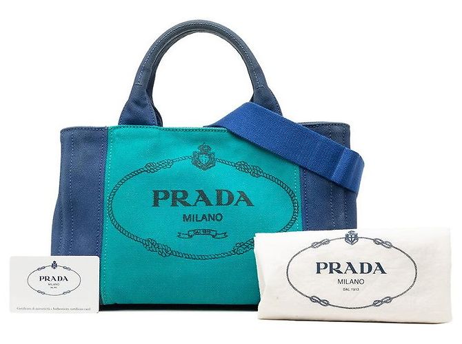 Prada Canapa Mini Handtasche mit Dreieckslogo Mehrfarben - Ansicht 6
