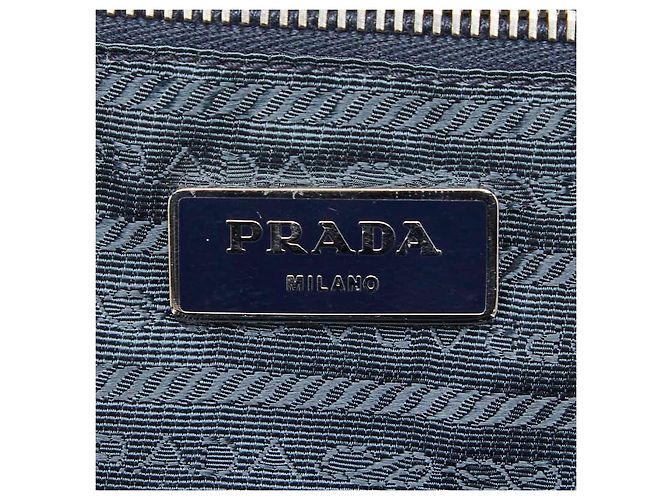 Sac Carry Prada Saffiano Bleu - vue 10