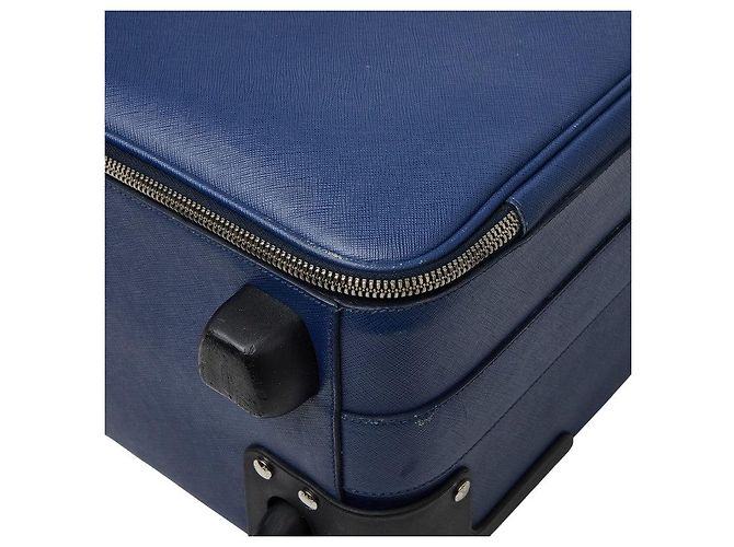 Sac Carry Prada Saffiano Bleu - vue 5