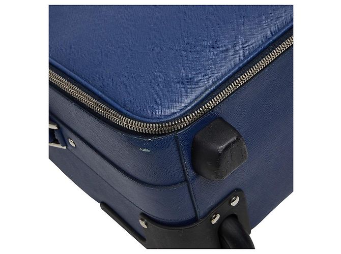 Sac Carry Prada Saffiano Bleu - vue 6