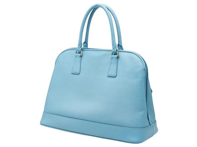 Borsa Prada Saffiano con logo triangolare Blu - vista 2