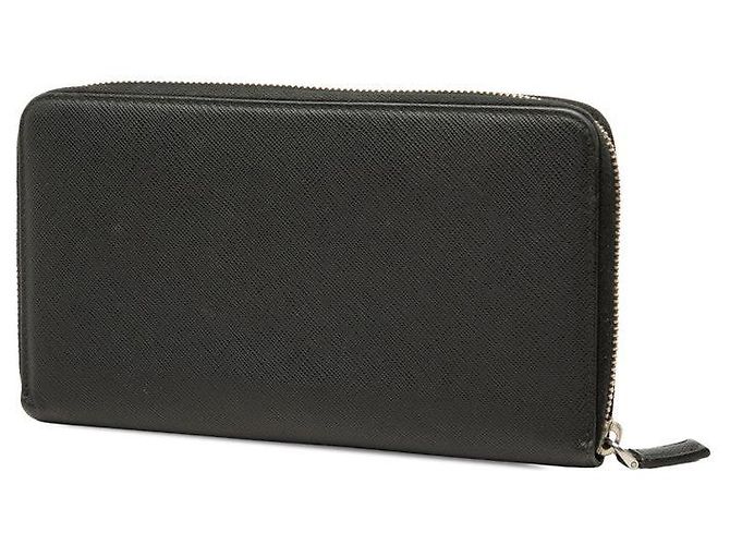 Prada Logo Langbrieftasche Schwarz - Ansicht 2