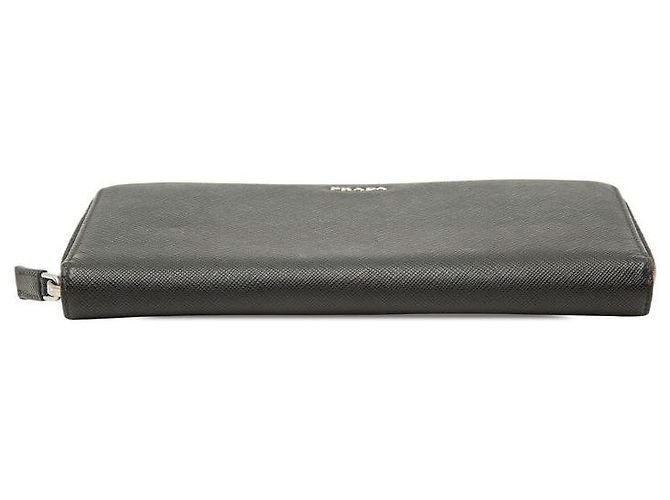 Prada Logo Langbrieftasche Schwarz - Ansicht 3
