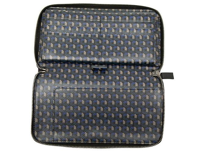 Prada Logo Langbrieftasche Schwarz - Ansicht 4