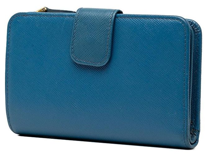 Cartera bi-fold Prada Logo Azul - vista 2