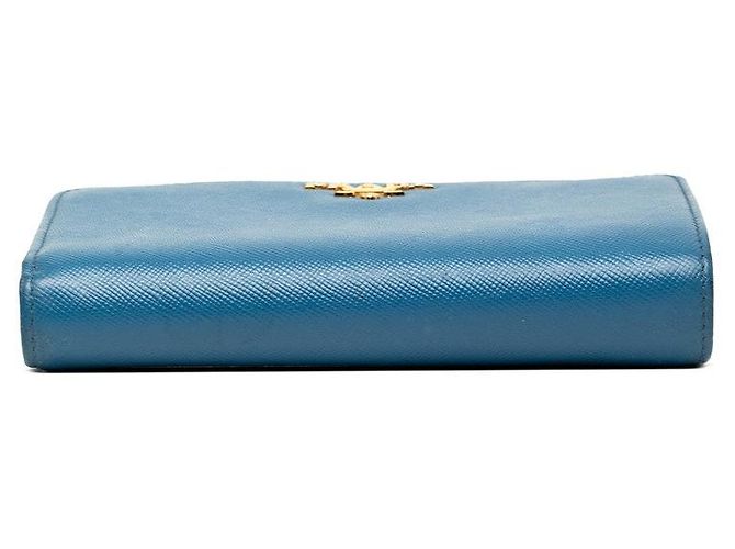 Cartera bi-fold Prada Logo Azul - vista 3