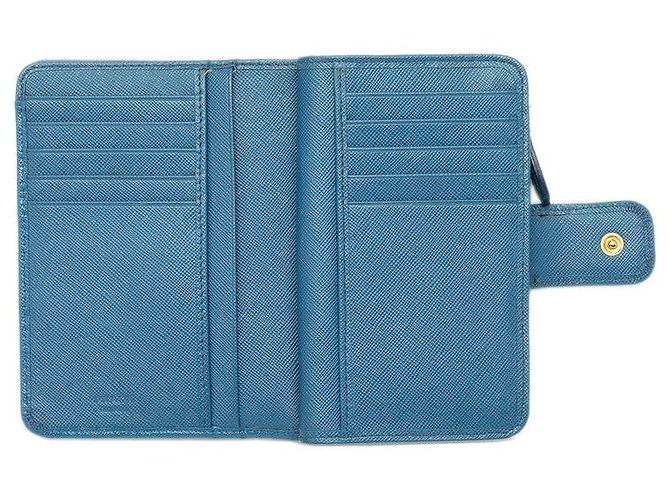 Cartera bi-fold Prada Logo Azul - vista 4
