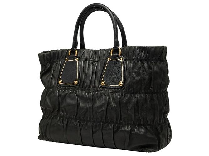 Sac cabas Prada Gaufre Noir - vue 2