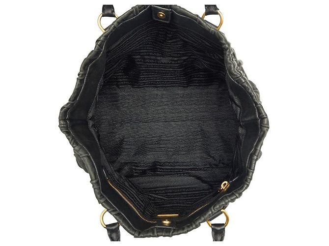 Sac cabas Prada Gaufre Noir - vue 9