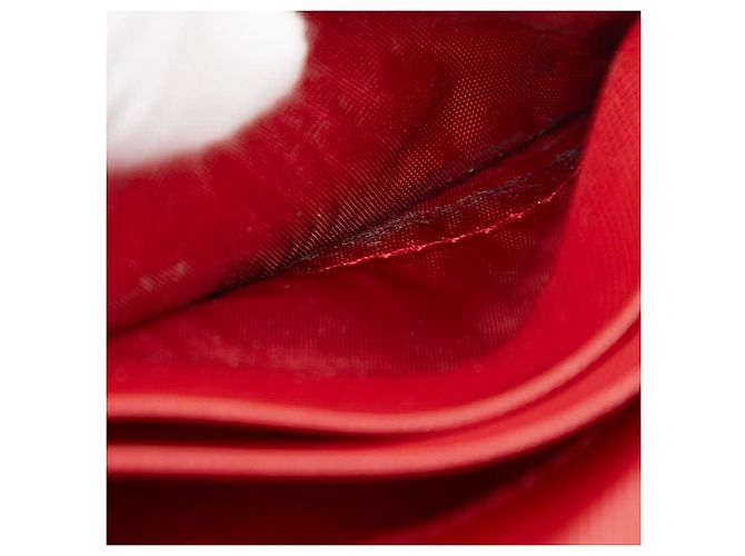 Portafoglio lungo Prada con placca logo triangolo Rosso - vista 6