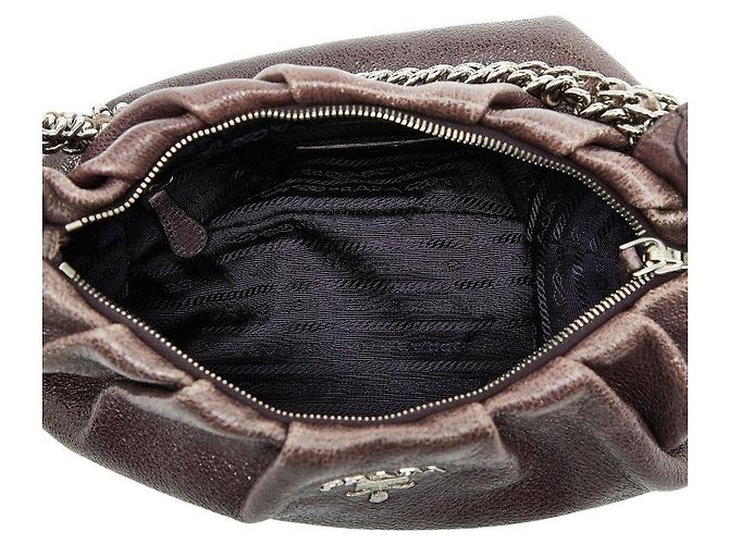 Prada Logo Chain One-Shoulder Bag Purple - view 6