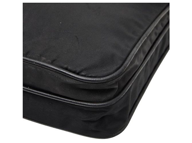 Borsa a tracolla Prada con placca logo triangolare Nero - vista 4