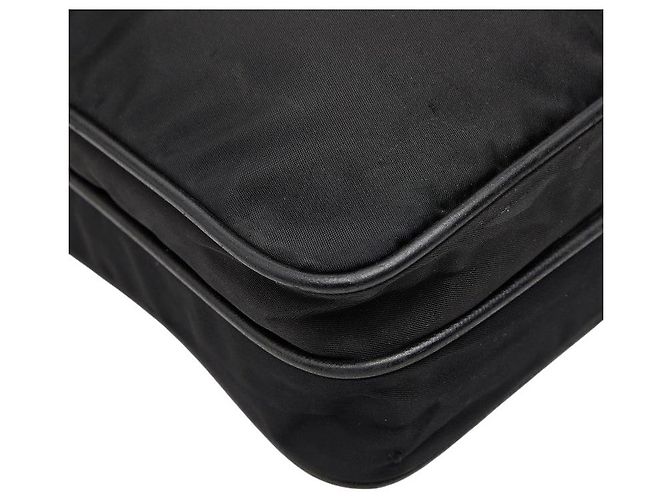 Borsa a tracolla Prada con placca logo triangolare Nero - vista 5