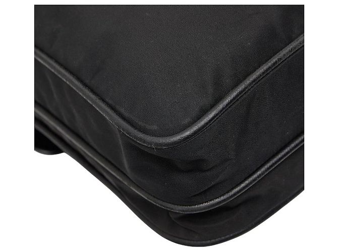 Borsa a tracolla Prada con placca logo triangolare Nero - vista 7