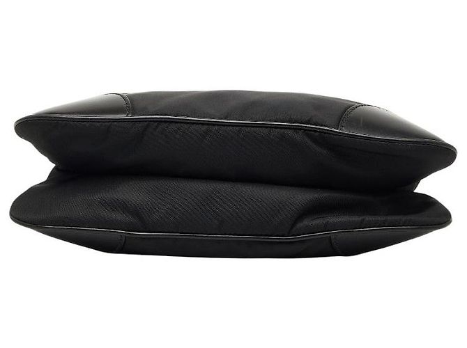 Bolsa Tiracolo Prada Tessuto com Logotipo Triangular Preto - vista 3